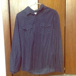 Medium Spotted Denim Shirt by Denim & Flower
